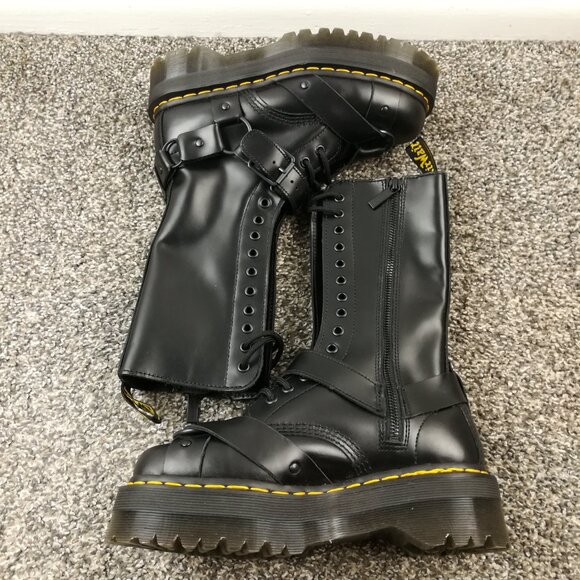 NWT Dr. Martens Women's 1914 Quad Harness Strap,  Black Paris Leather Sz 7 - Picture 4 of 8
